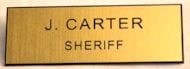 Eureka TV Show Sheriff Carter Nameplate